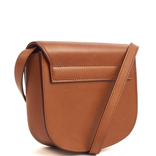 Saint Laurent Cross Body Kaia Satchel - Small in Brown, Leather — Side View