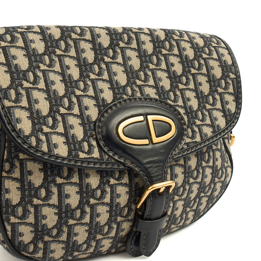 Christian Dior Cross Body Bobby- East West in Blue, Fabric — Side View