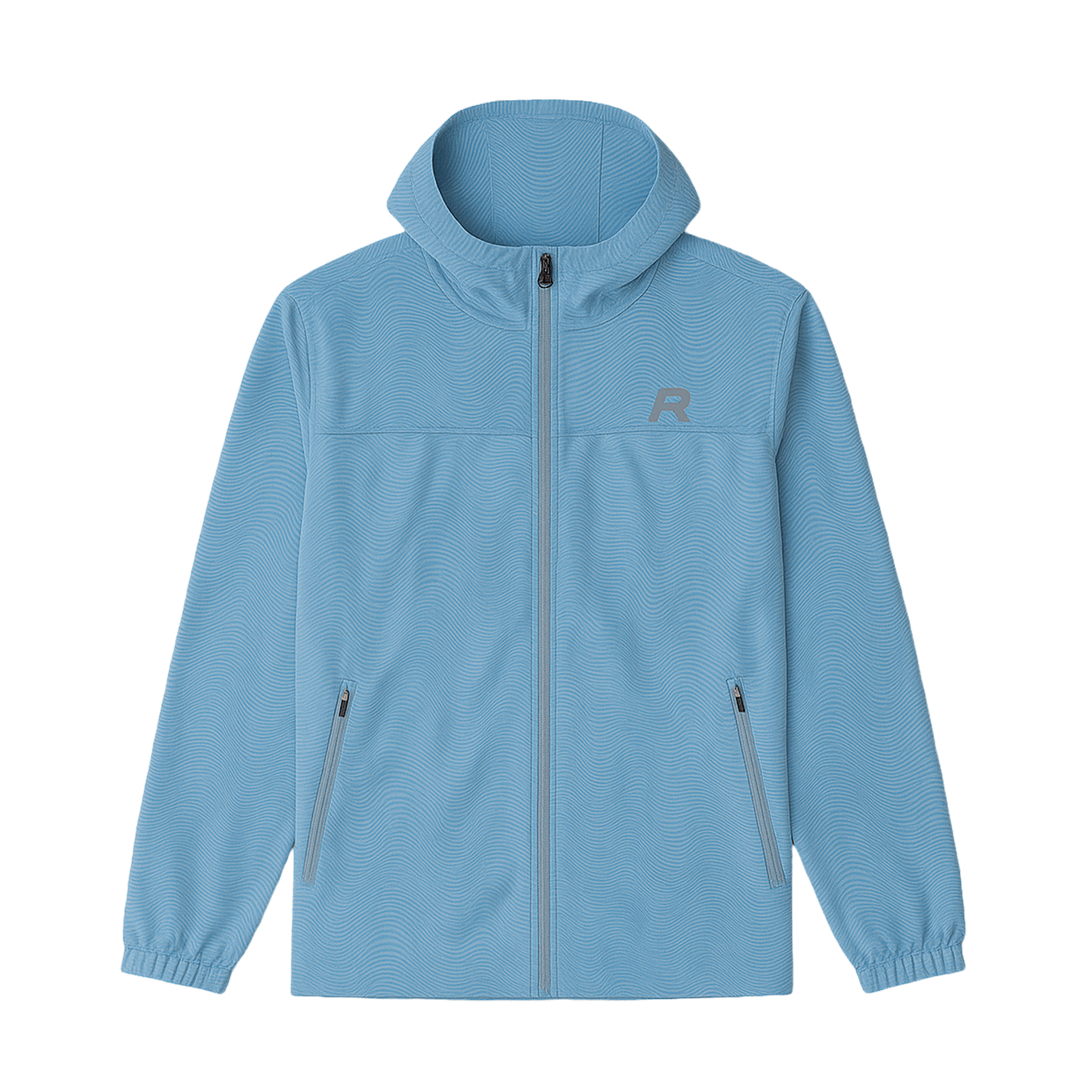 Reprimo Ripple Windbreaker Jacket 'Sky Blue' — XXS — Top View