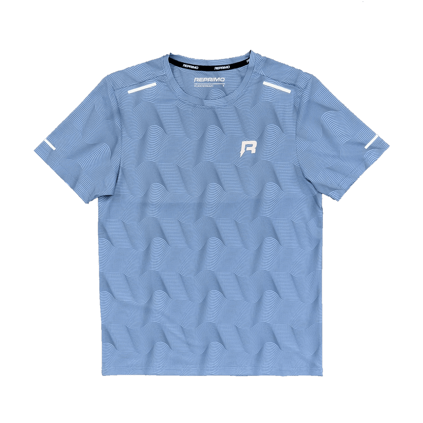 Reprimo Ripple Tee 'Sky Blue' — XXS — Top View