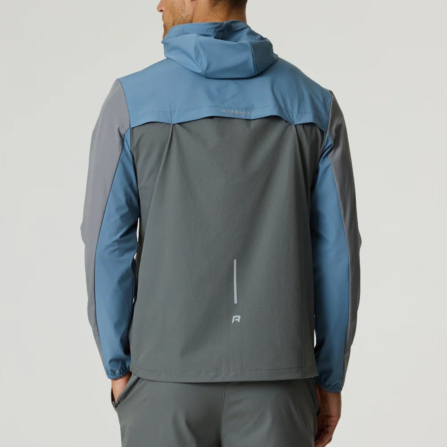 Reprimo Flight Windbreaker Jacket 'Air Force Blue Gunmetal' — XXS — Side View