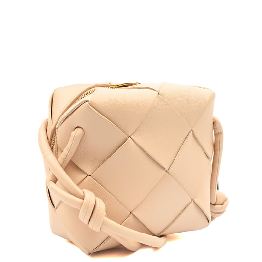 Bottega Veneta Cross Body Mini Loop Bag in Pink, Leather — Side View