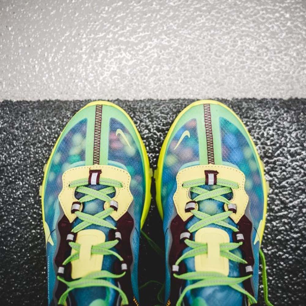 Undercover x Nike React Element 87 Blue Volt — UK 3 | EU 35.5 | US 3.5 — Alternate View 7