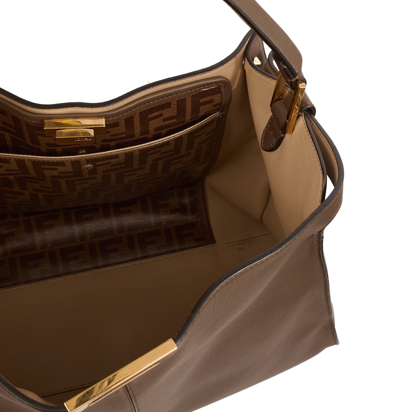 Fendi Tote Peekaboo - Large in Brown, Leather — Lifestyle View