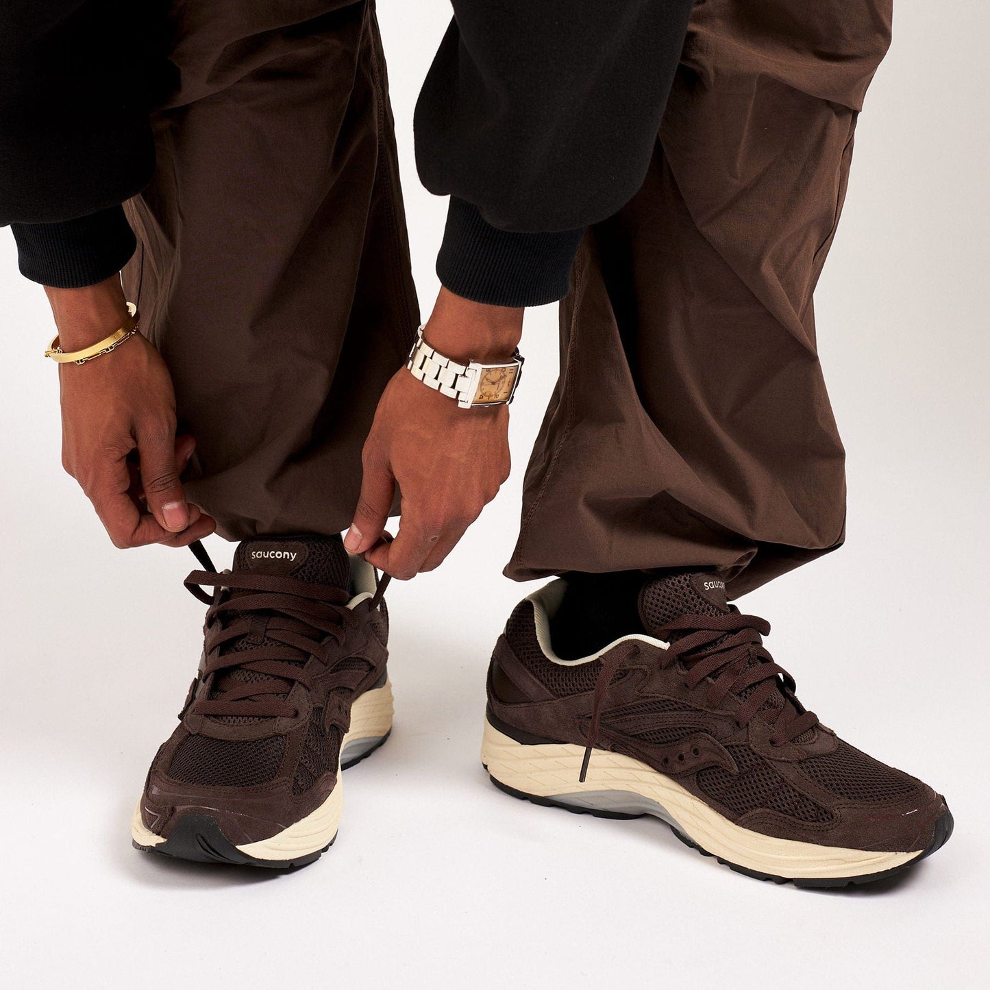 Saucony Progrid Omni 9 'Coffee' — UK 1 — Back View