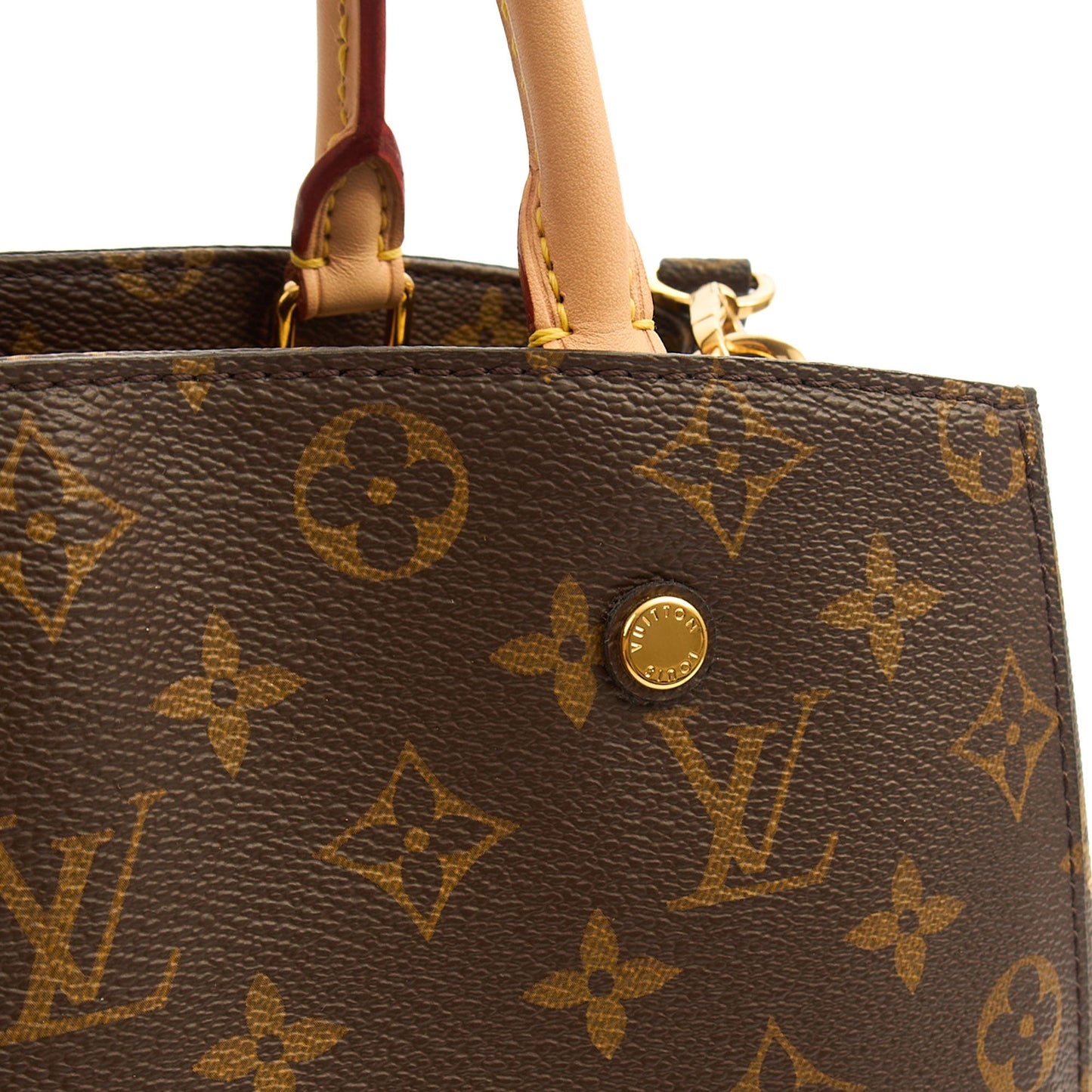Louis Vuitton Top Handle Montaigne MM in Monogram, Empreinte Leather — Alternate View 12
