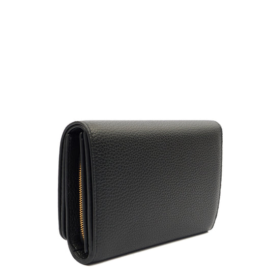 Mulberry Wallet Wallet in Black, Leather — Side View
