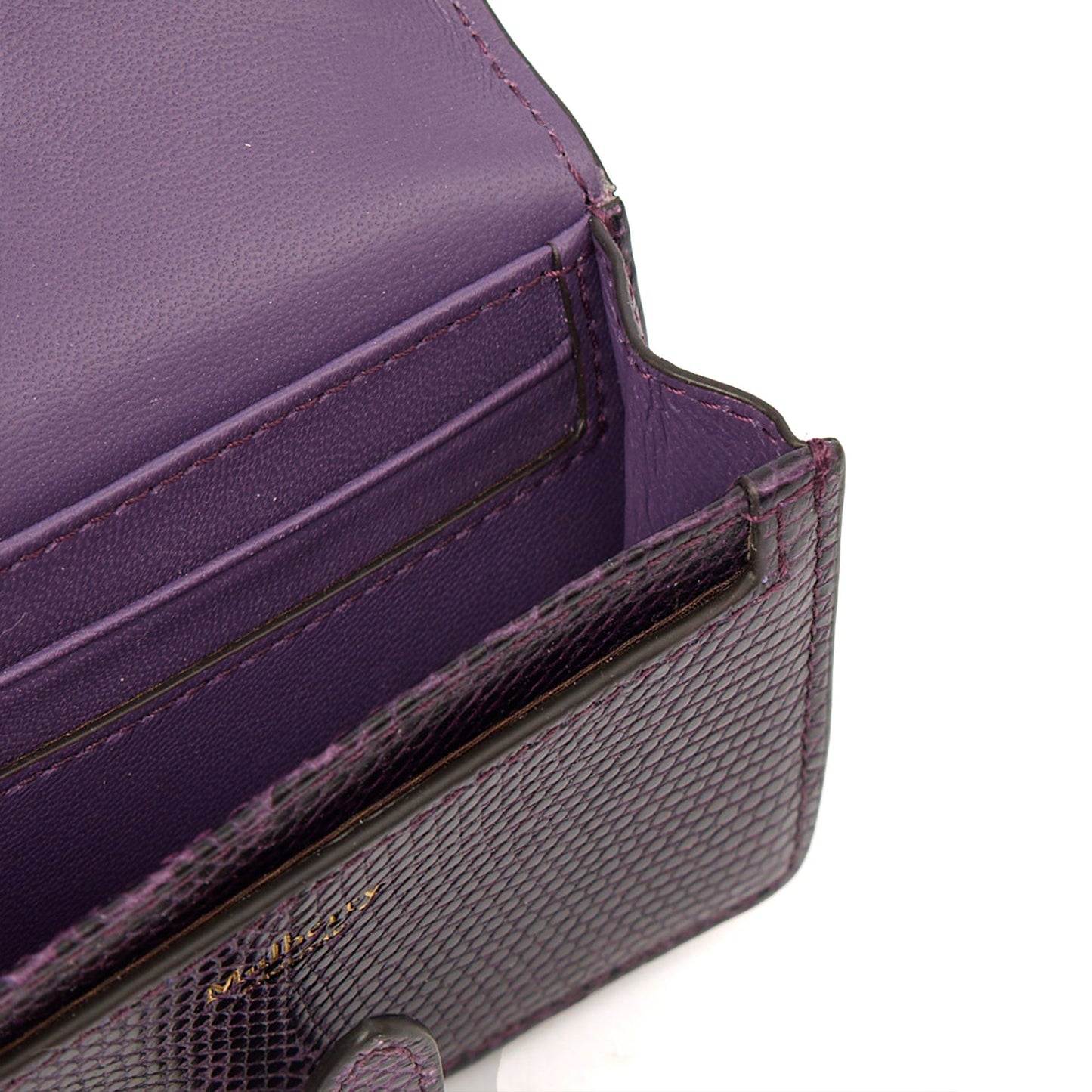 Mulberry Purse Wallet in Purple, Leather — Lifestyle View