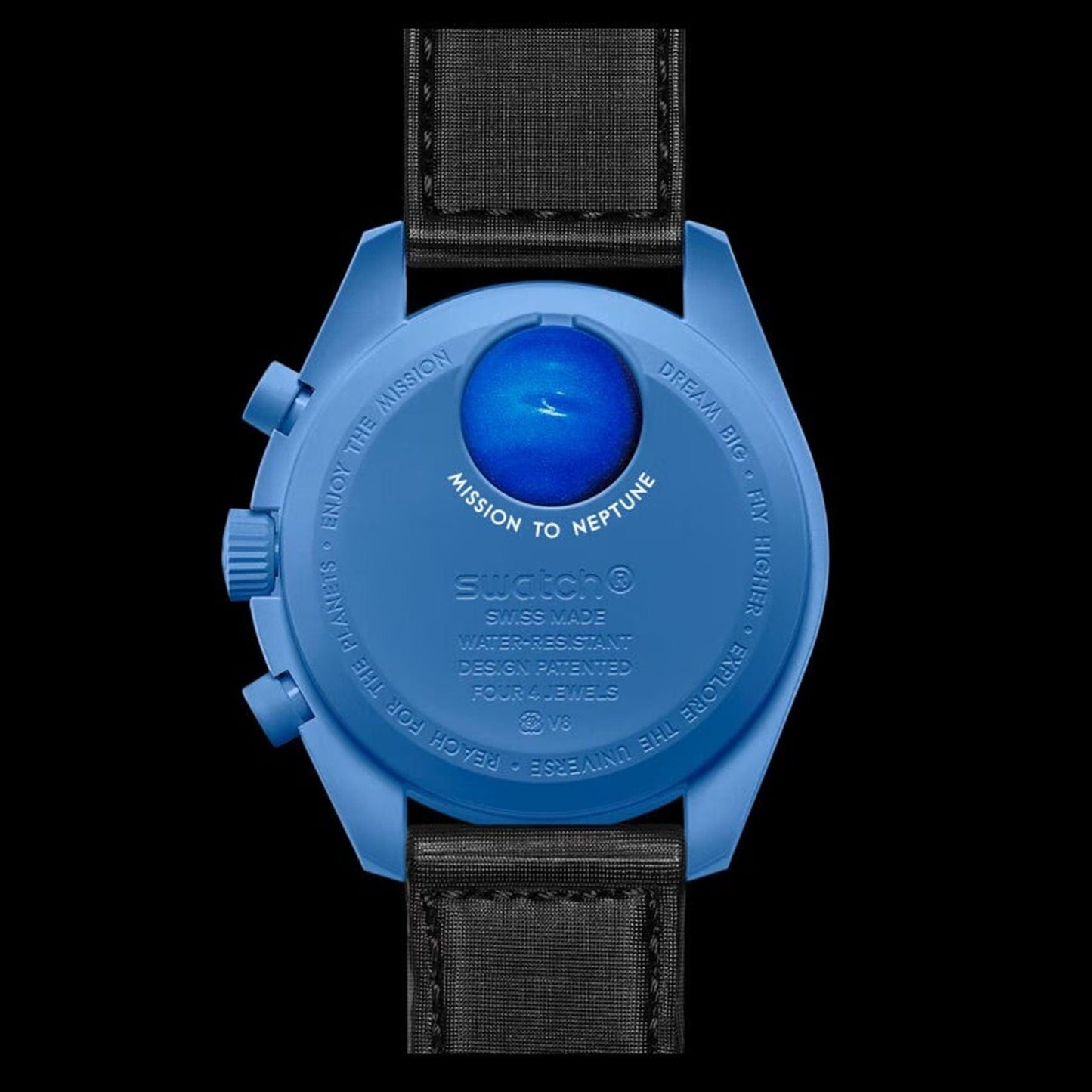 Swatch x Omega Bioceramic Moonswatch Mission to Neptune — Side View