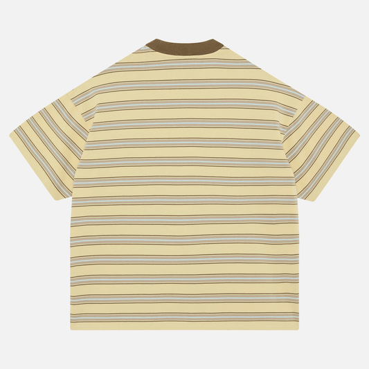 Summit Stripe Short Sleeve T-Shirt 'Yellow' — XXS — Side View