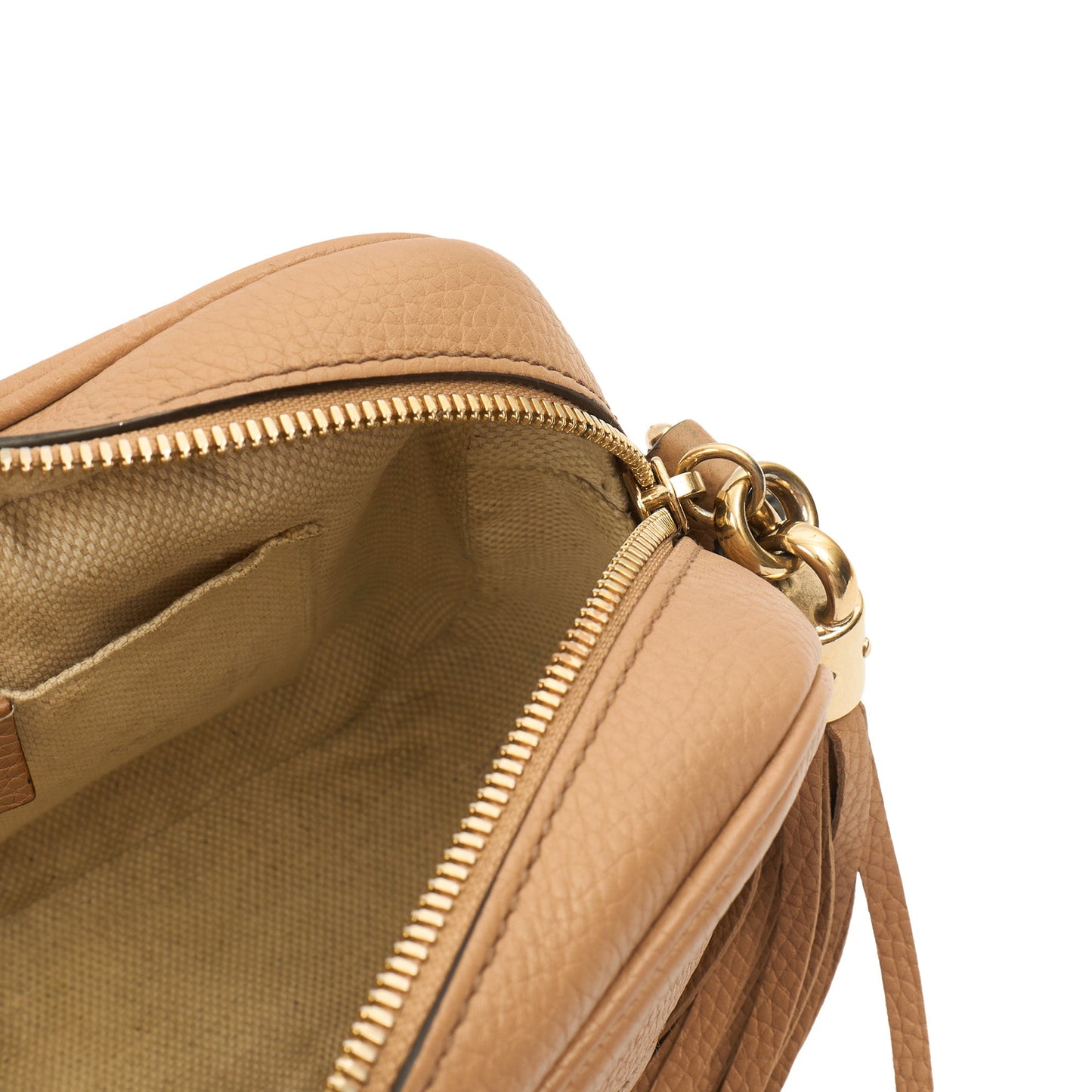 Gucci Cross Body Soho Disco Bag - Small in Neutral, Leather — Lifestyle View