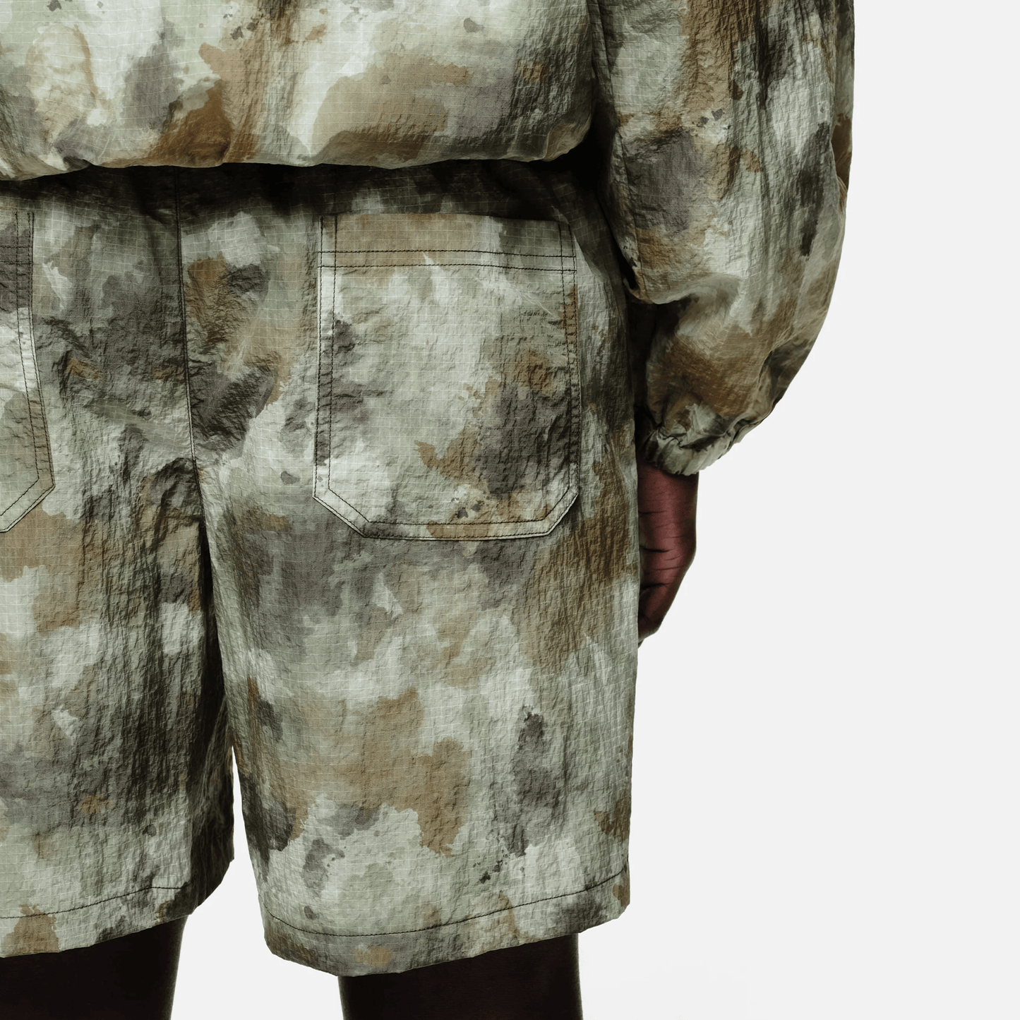 Summit Ripstop Shorts 'Watercolour Camo' — XXS — Top View