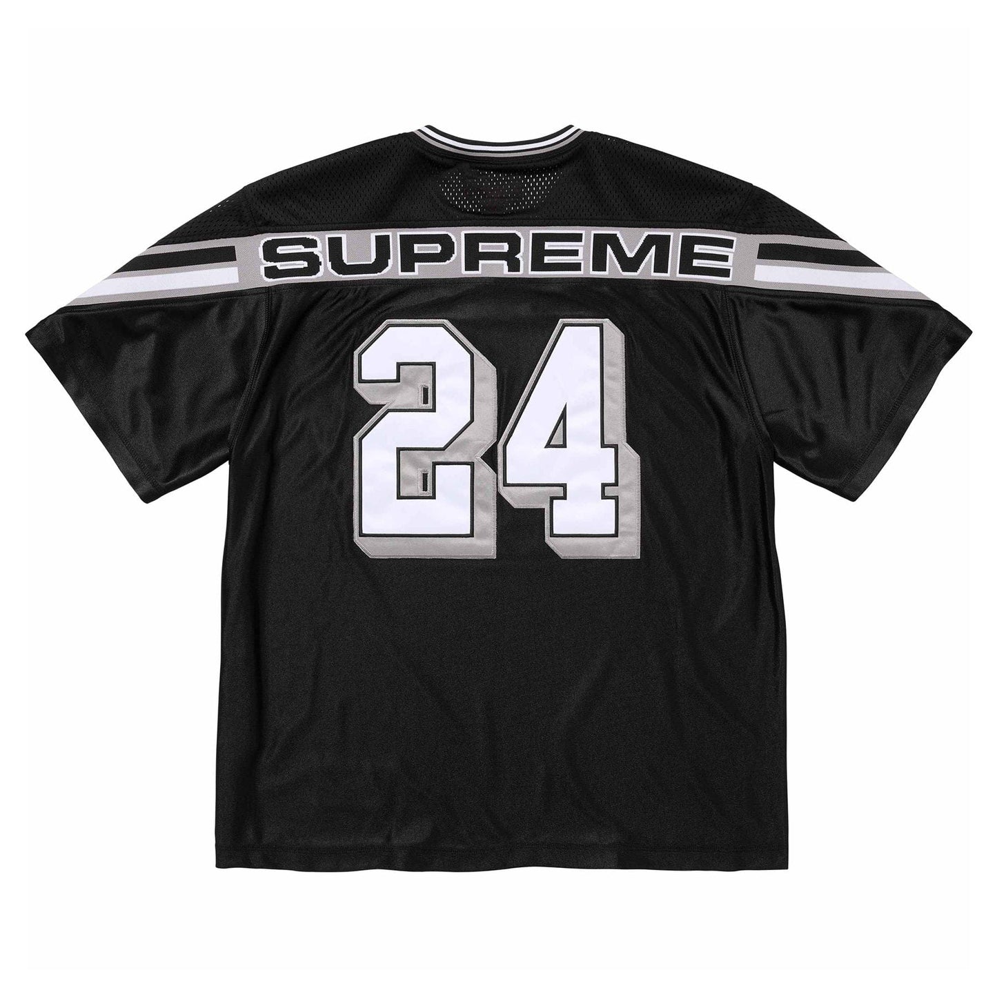 Supreme Jacquard Rib Football Jersey 'Black' — XXS — Side View