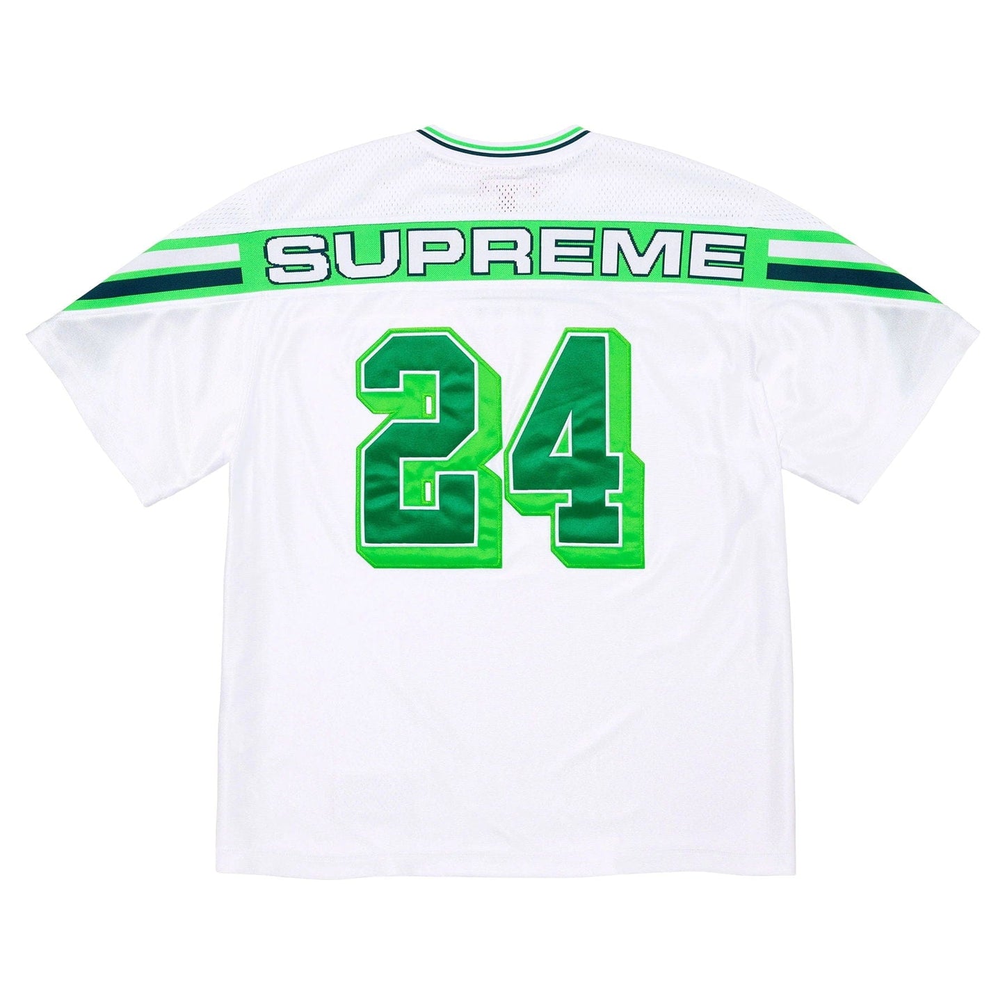 Supreme Jacquard Rib Football Jersey 'White' — XXS — Side View
