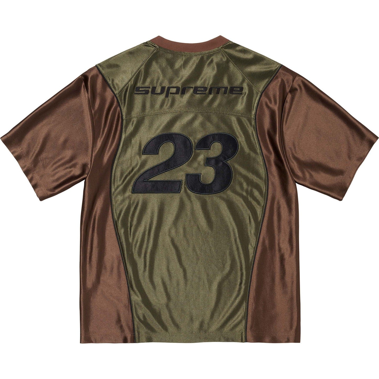 Supreme x Jordan Warm Up Jersey 'Olive/Brown' — XXS — Side View