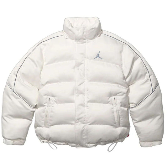Supreme x Jordan Puffer Jacket 'White' — XXS — Side View