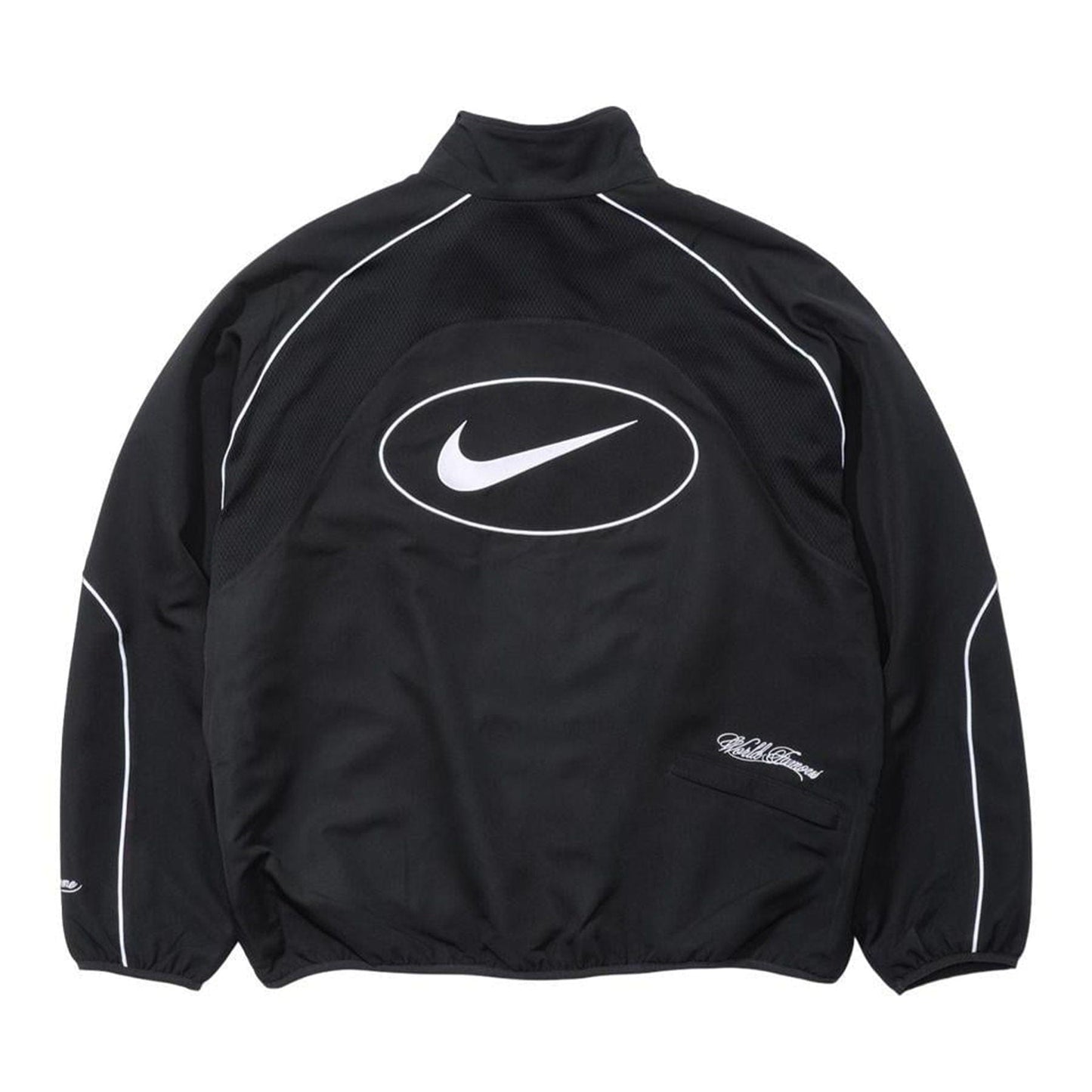 Supreme x Nike Track Jacket 'Black' — XXS — Side View