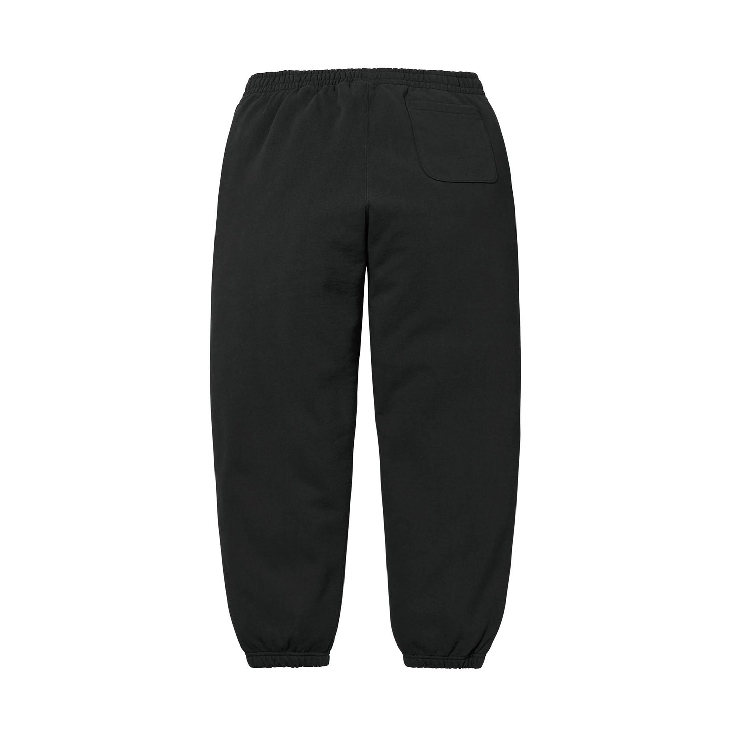 Supreme Satin Appliqué Sweatpant 'Black' — XXS — Side View