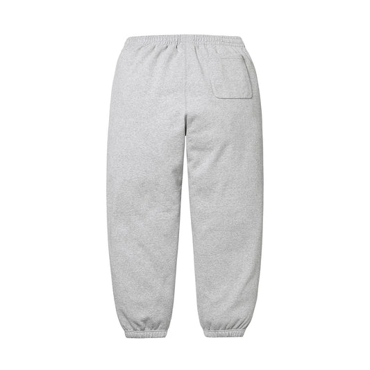 Supreme Satin Appliqué Sweatpant 'Heather Grey' — XXS — Side View