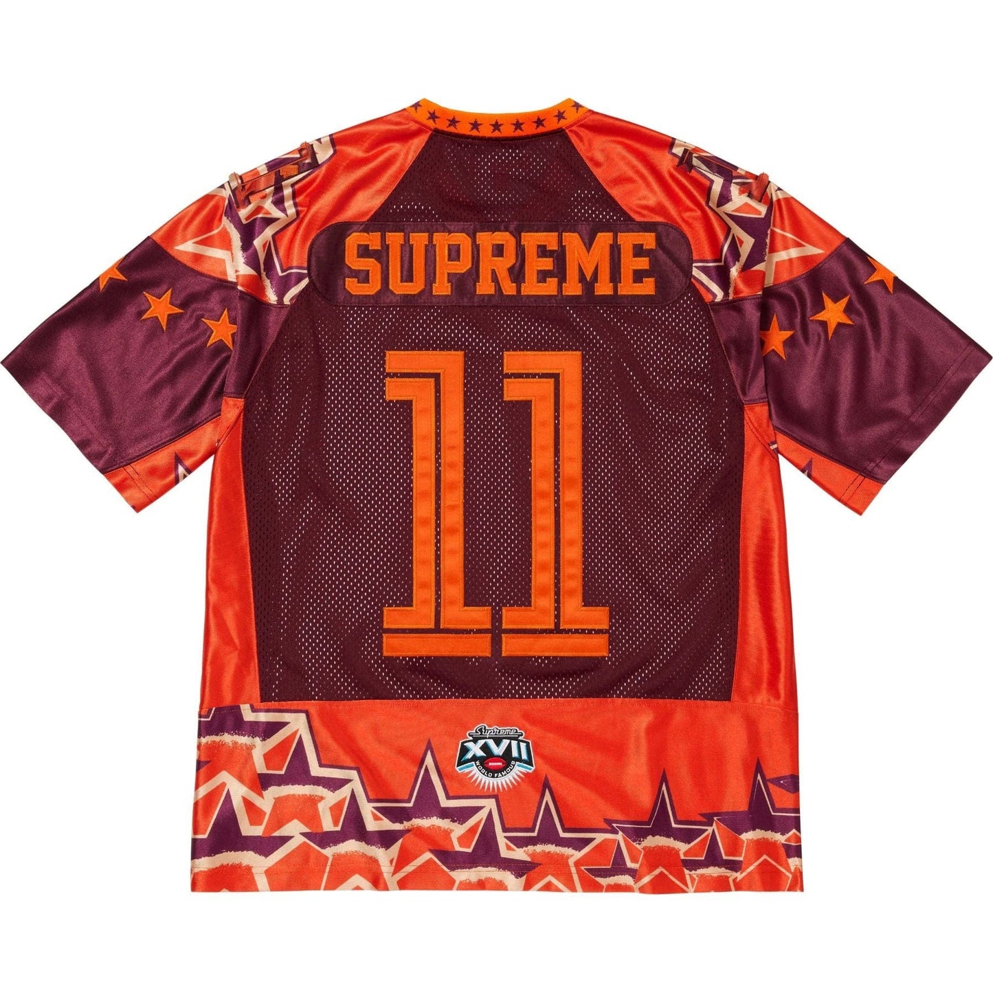 Supreme Star Football Jersey 'Orange' — XXS — Side View