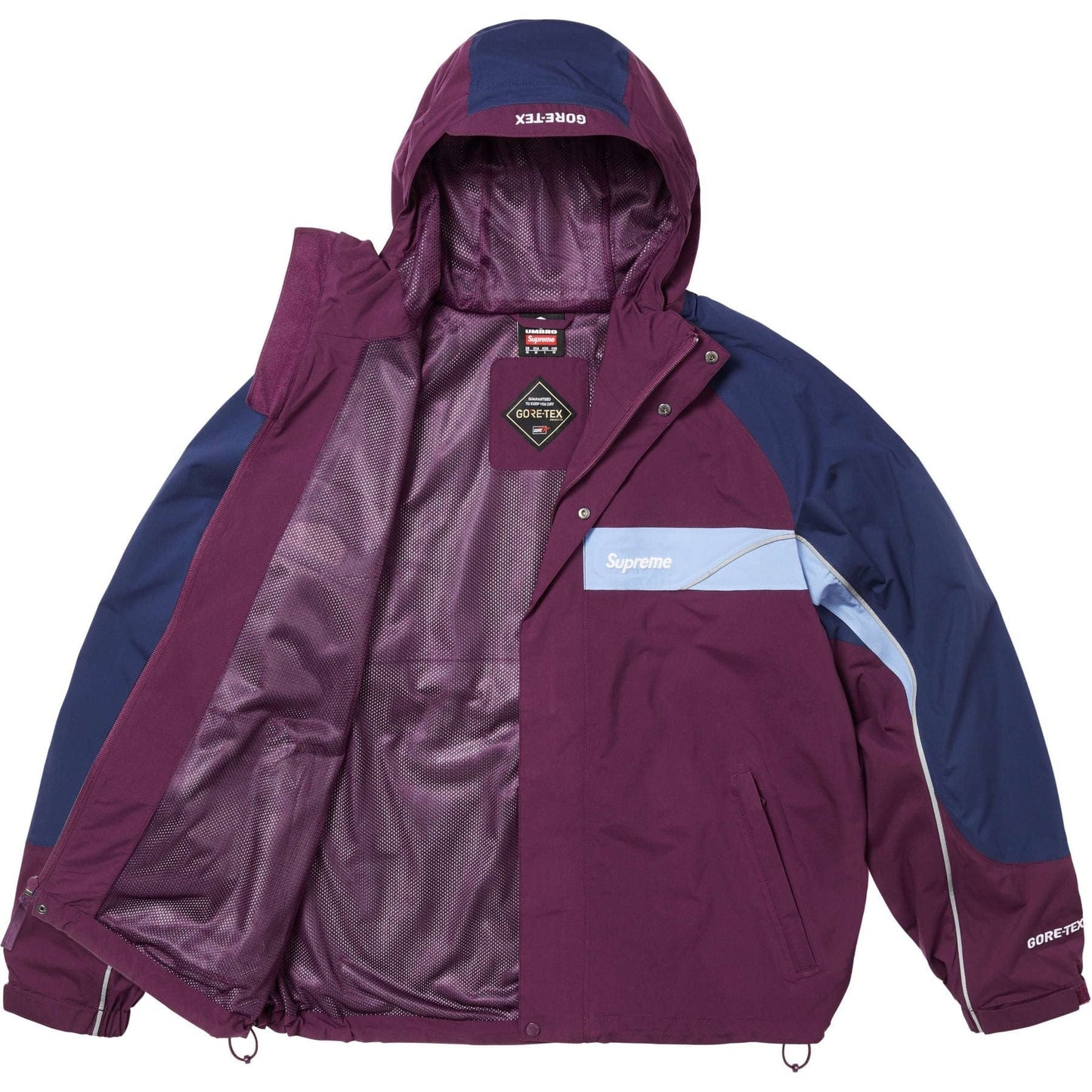 Supreme x Umbro Gore-Tex Hooded Jacket 'Dark Purple' — XXS — Back View