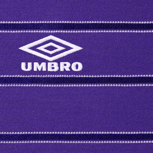 Supreme x Umbro Stripe Soccer Jersey 'Purple' — XXS — Side View