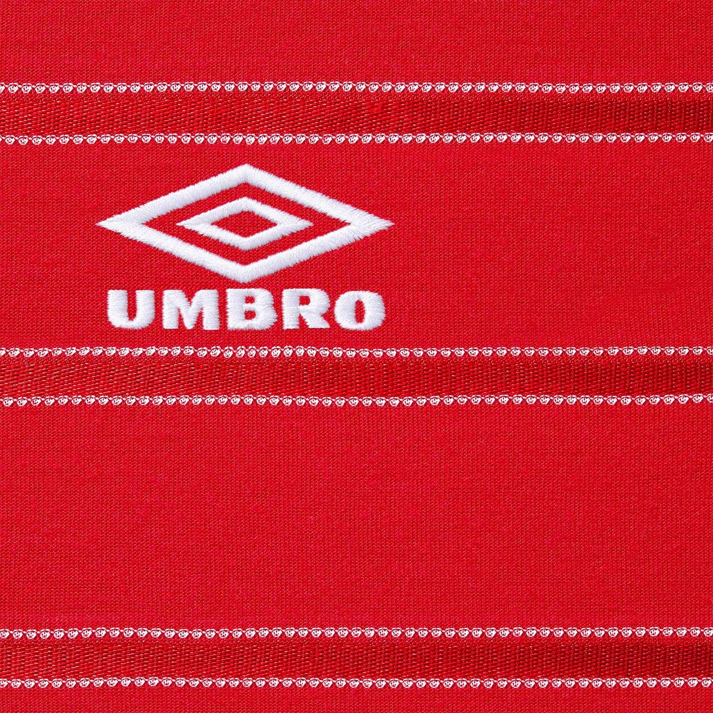 Supreme x Umbro Stripe Soccer Jersey 'Red' — XXS — Side View