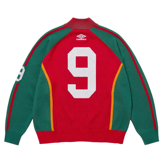 Supreme x Umbro Zip-Up Sweatshirt 'Red' — XXS — Side View