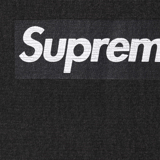 Supreme Washed Box Logo Crewneck 'Black' (SS25) — XXS — Side View
