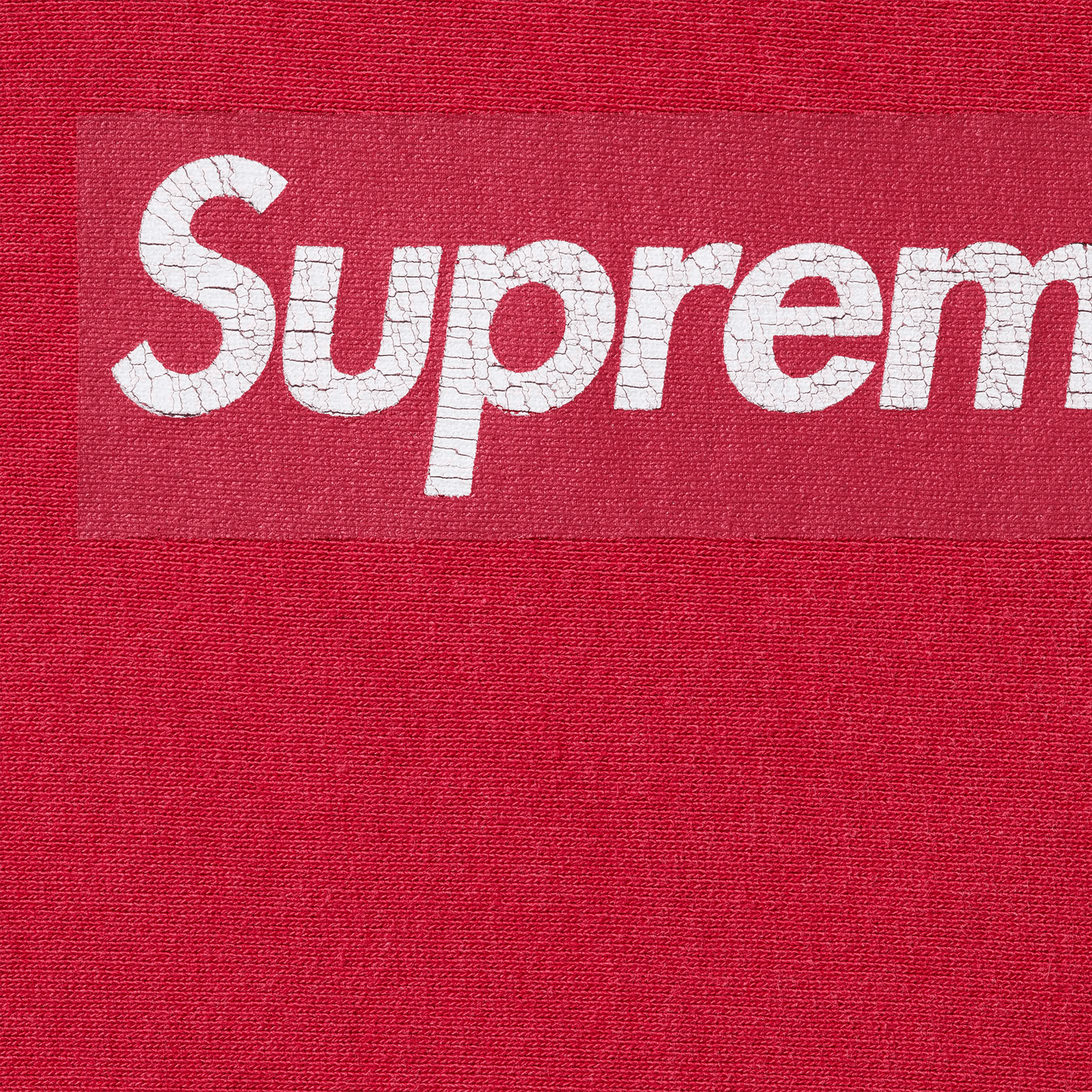 Supreme Washed Box Logo Crewneck 'Red' (SS25) — XXS — Side View