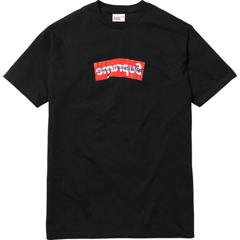 Supreme Comme Des Garcons SHIRT Box Logo Tee - Black — XXS — Front View