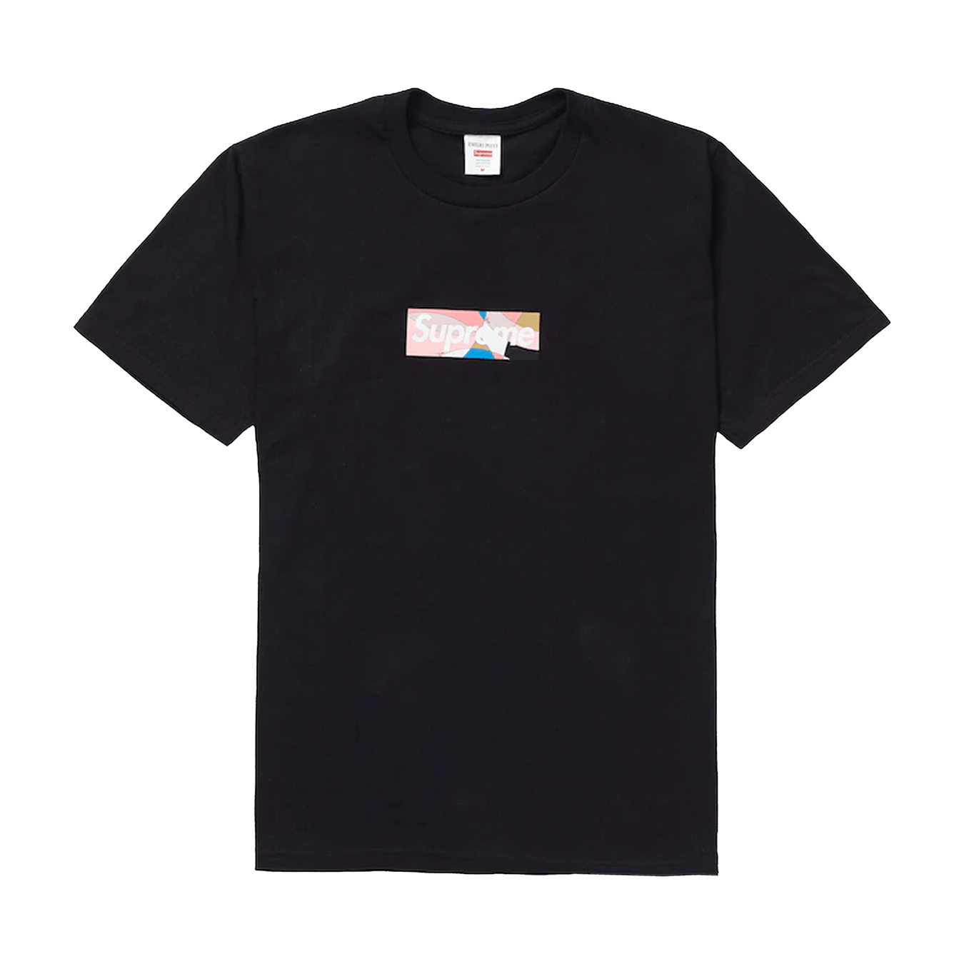 Supreme x Emilio Pucci Box Logo Tee 'Black/Dusty Pink' — XXS — Front View