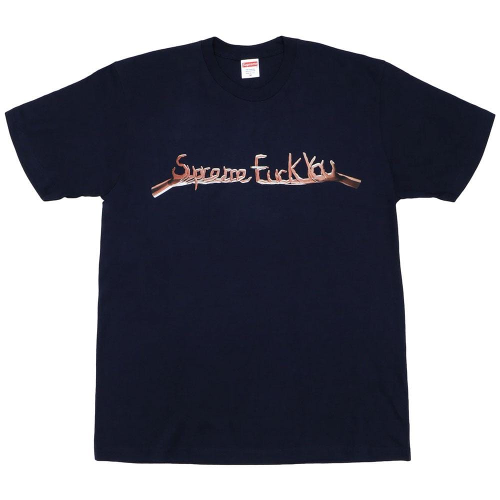 Supreme Fuck You Tee Navy — XXS — Front View