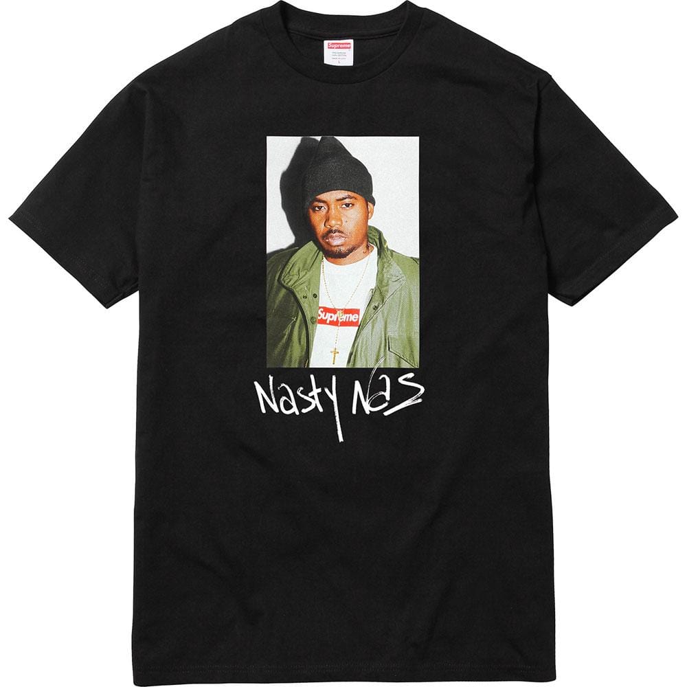 Supreme Nas Tee - Black — XXS — Front View