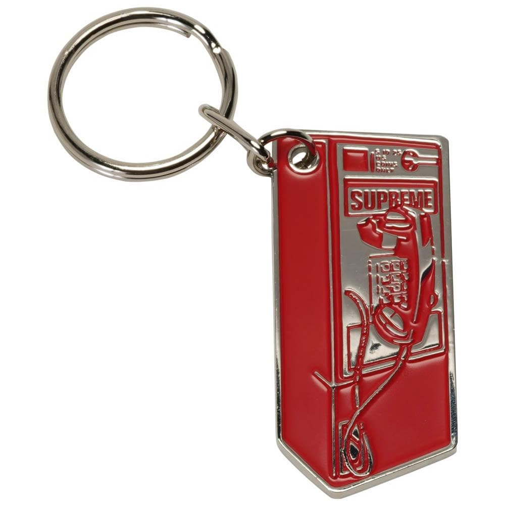 Supreme Payphone Keychain Red — Front View