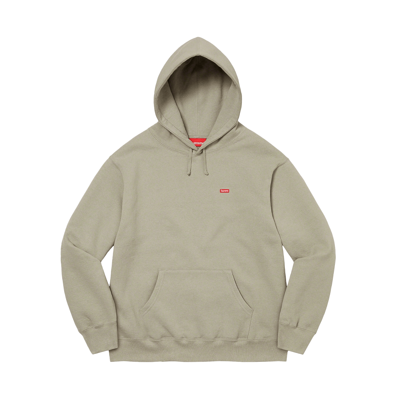 Supreme Small Box Hooded Sweatshirt Olive — XXS — Front View