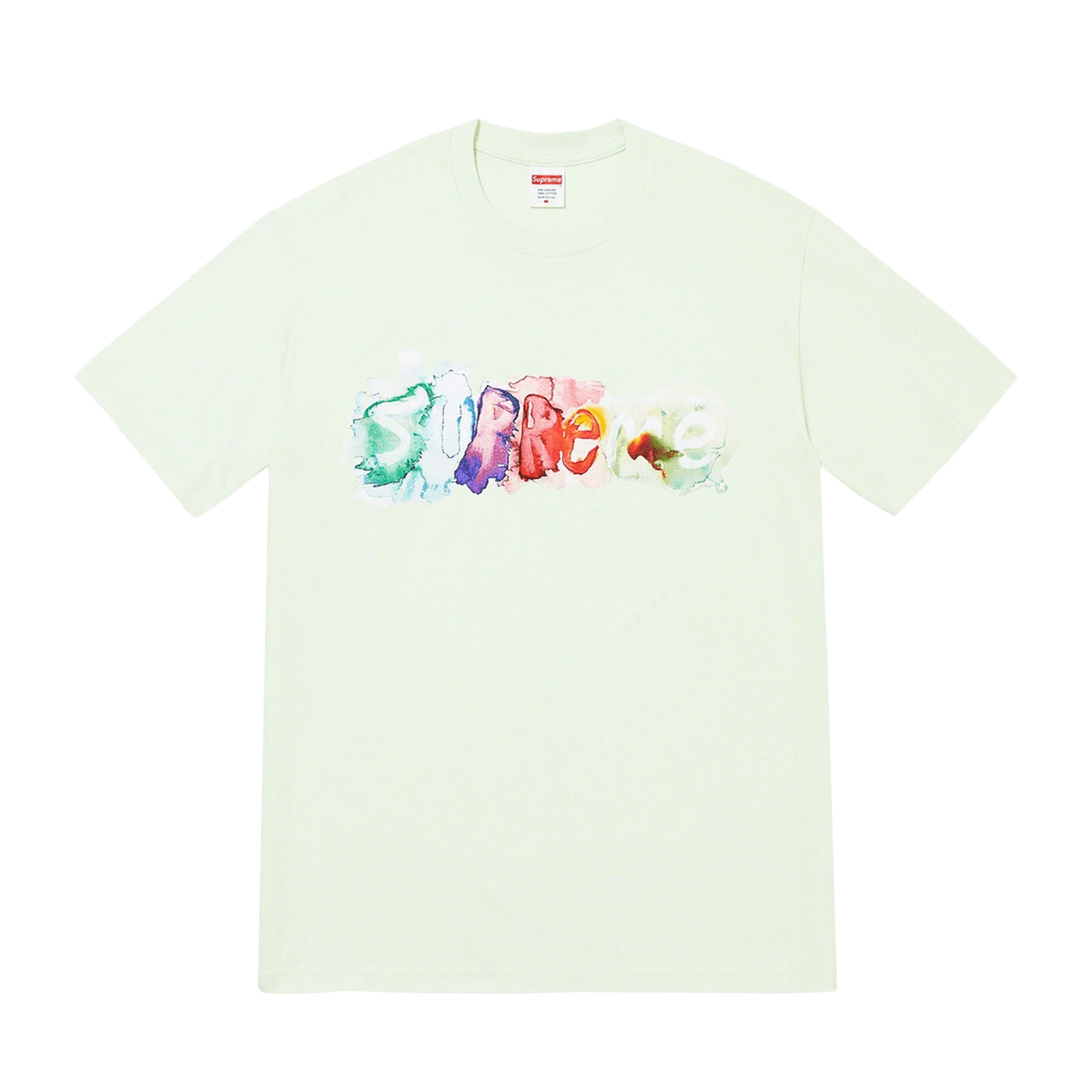 Supreme Watercolor Tee 'Pale Green' — XXS — Front View
