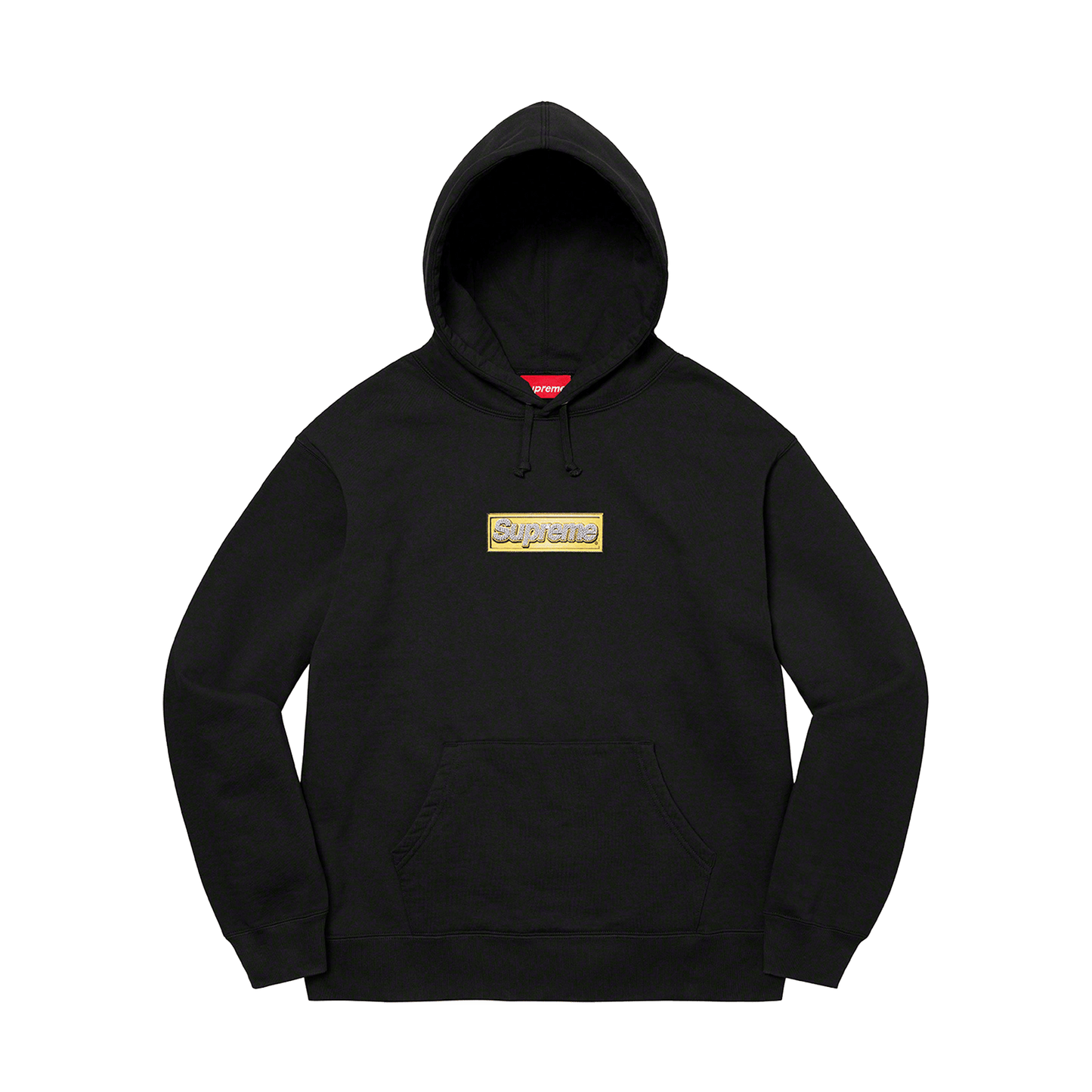 Supreme Bling Box Logo Hooded Sweatshirt 'Black' — XXS — Front View