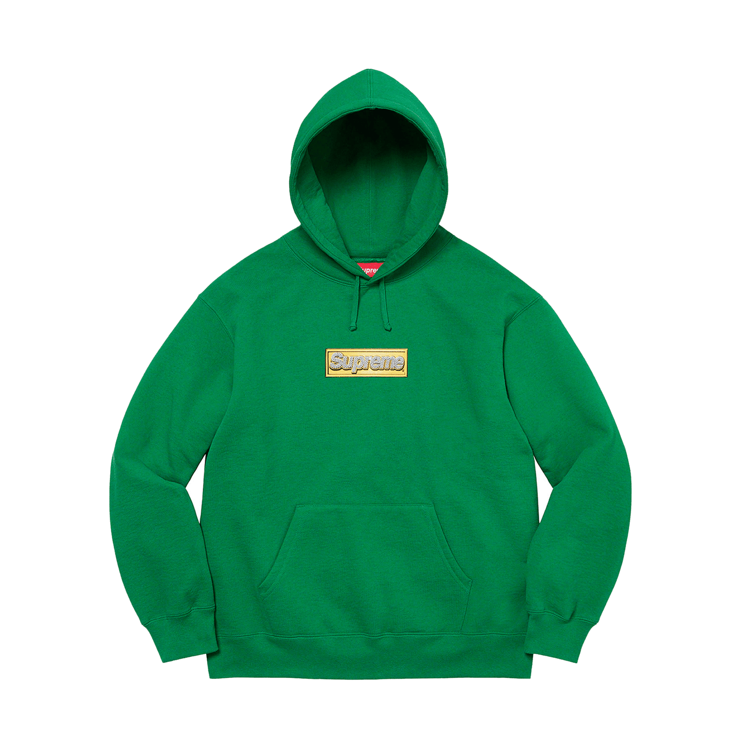 Supreme Bling Box Logo Hooded Sweatshirt 'Green' — XXS — Front View