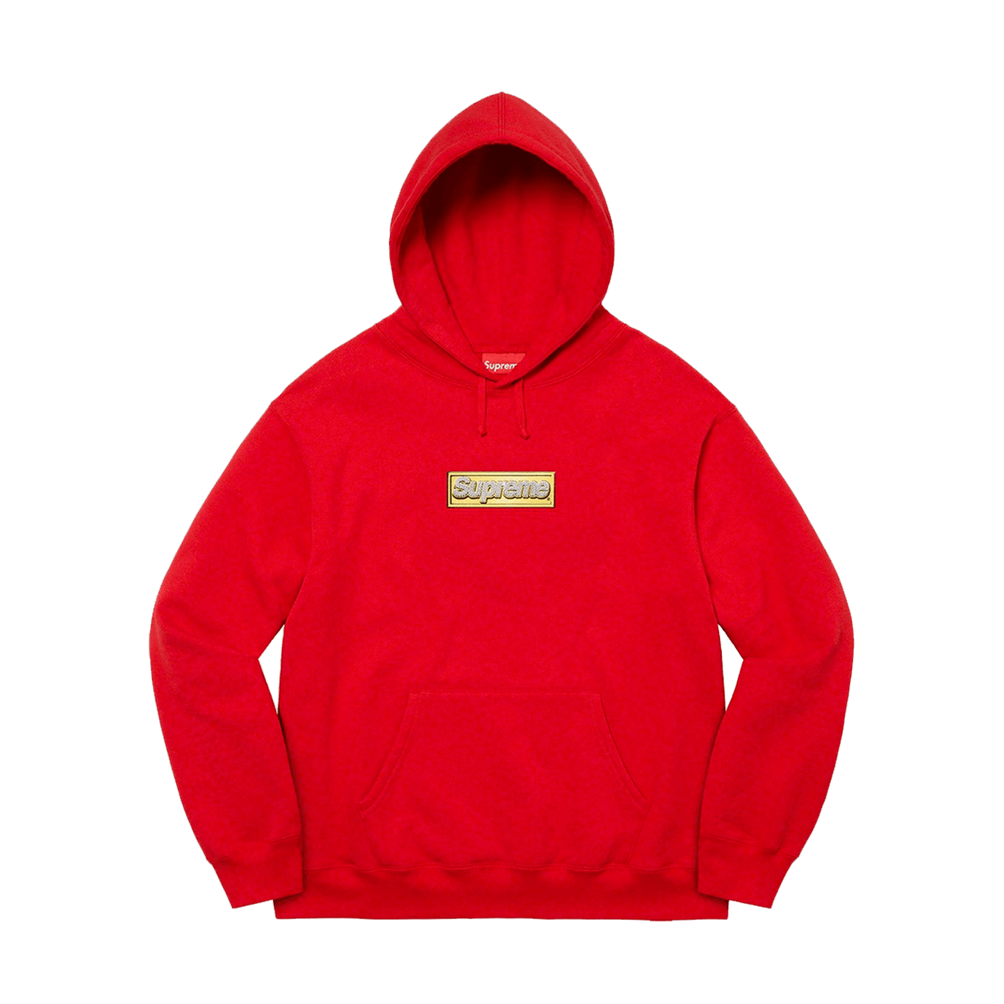 Supreme Bling Box Logo Hooded Sweatshirt 'Red' — XXS — Front View