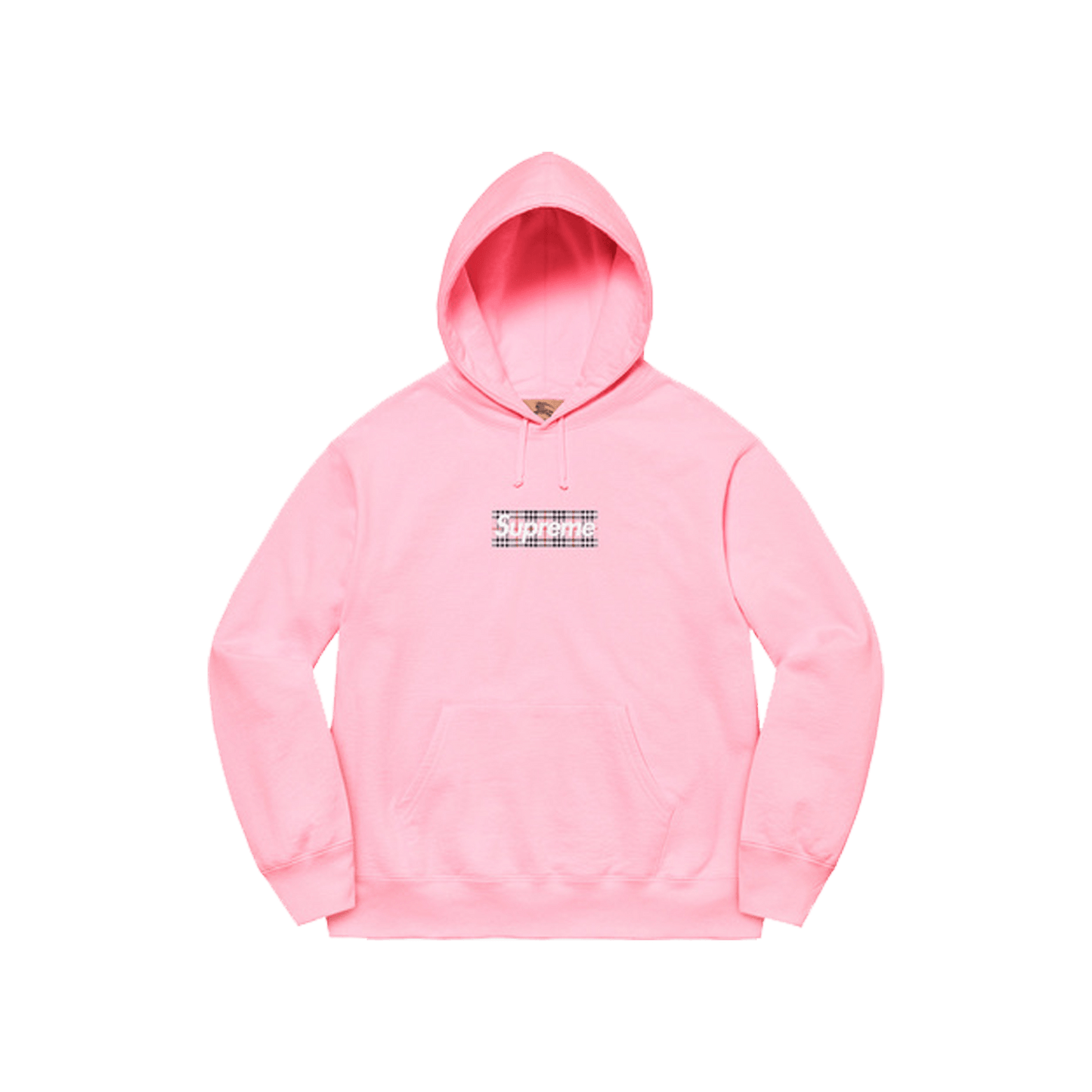Supreme x Burberry Box Logo Hooded Sweatshirt 'Light Pink' — XXS — Front View