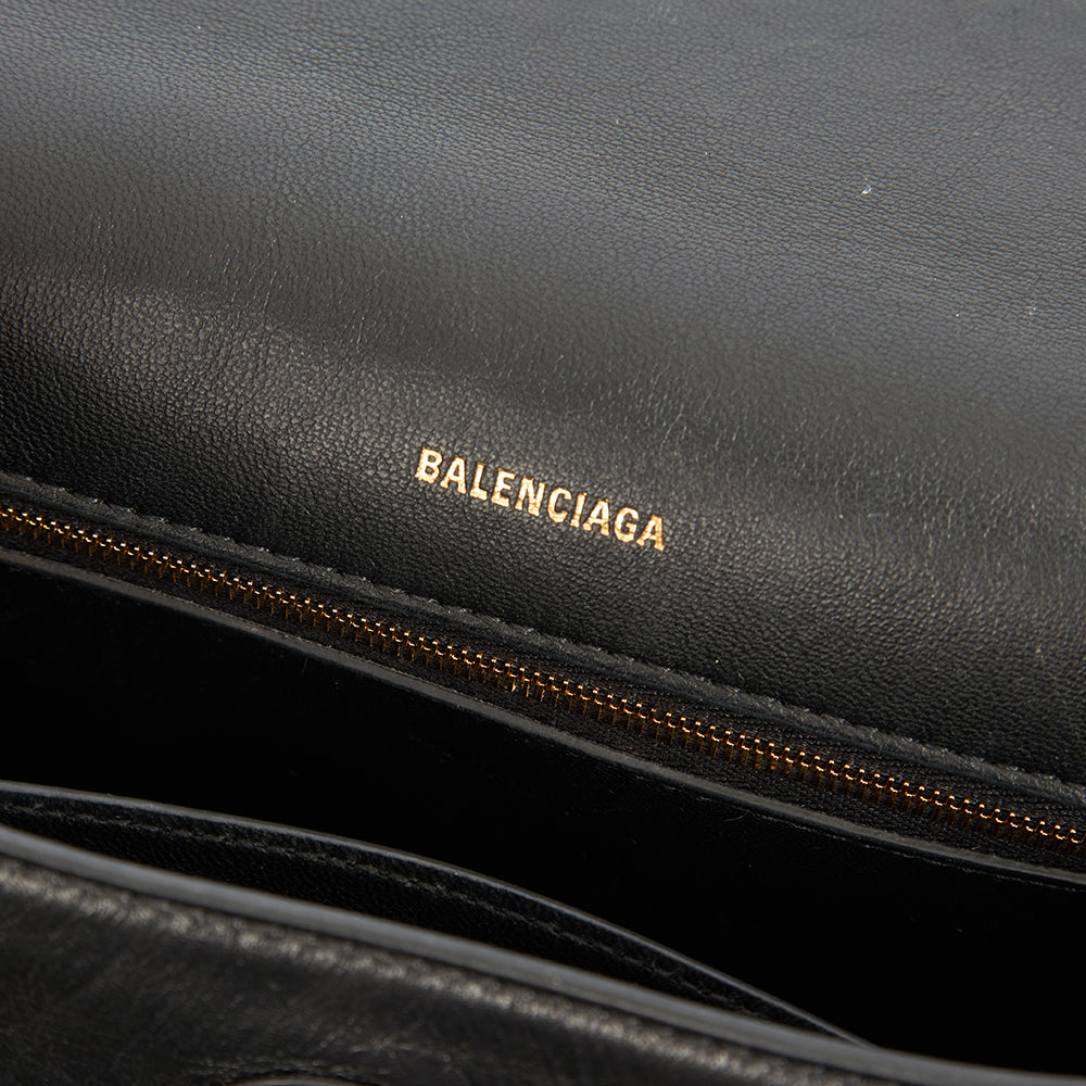 Balenciaga Shoulder Bag Downtown - Small in Black, Veau (Calfskin) — Alternate View 8