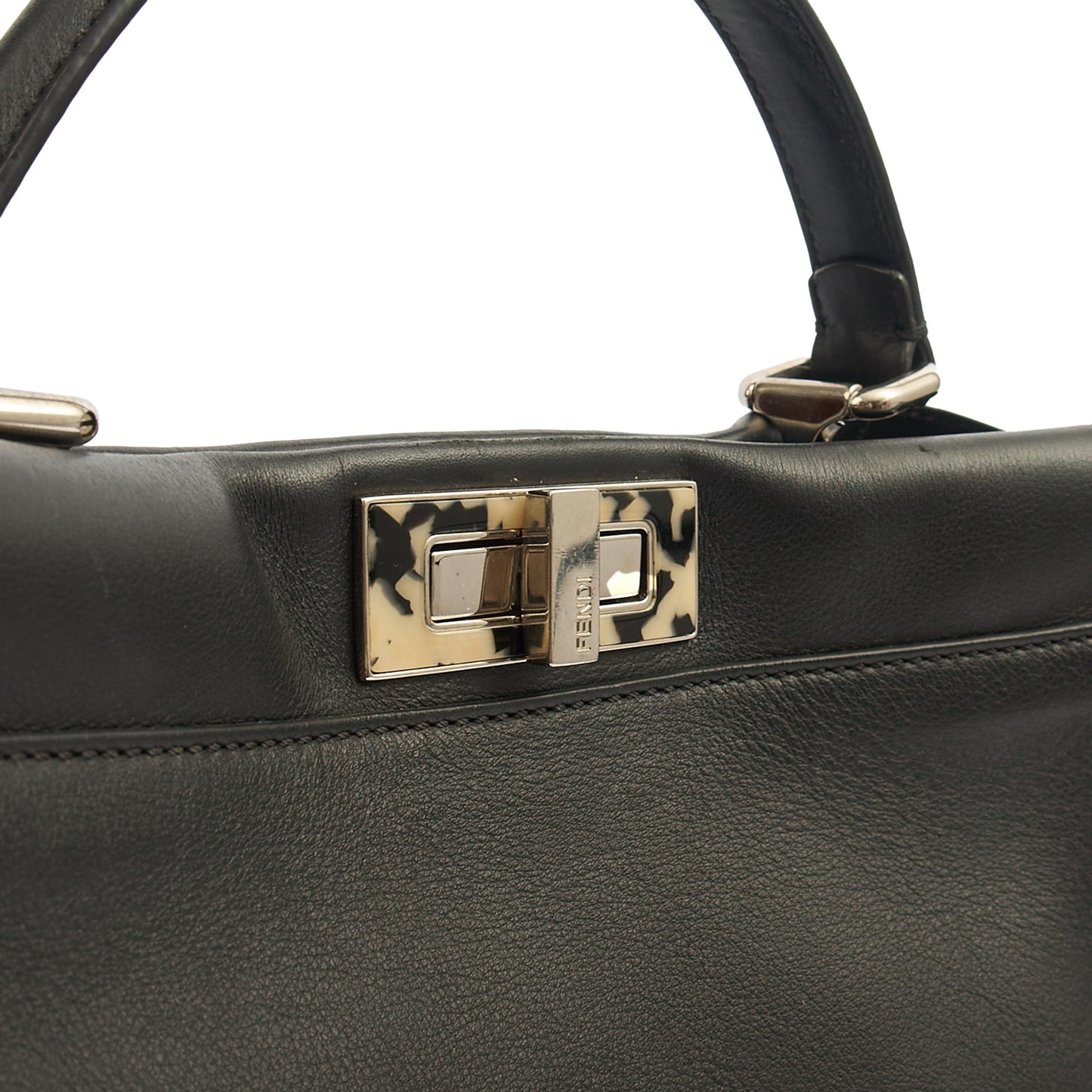 Fendi Top Handle Peekaboo - Medium in Black, Leather — Alternate View 12