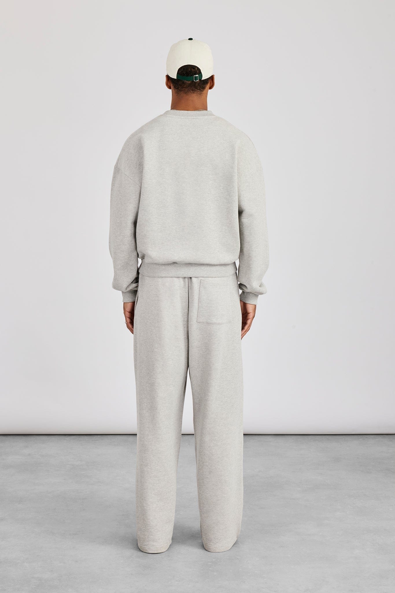 Cernucci Sweater & Baggy Fit Jogger - Grey Marl — S — Size S — Top View
