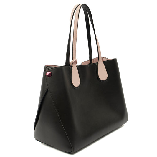 Christian Dior Tote Tote in Black, Leather — Side View