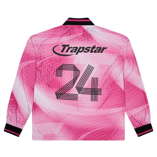 Trapstar Hyperdrive Football Jersey 'Pink' — XXS — Side View
