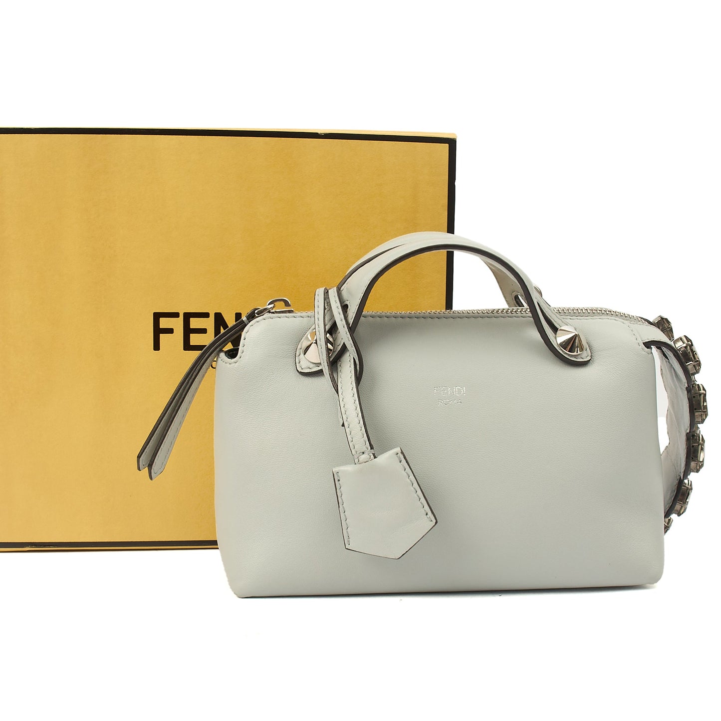 Fendi Cross Body By The Way - Mini in Grey, Leather — Alternate View 9