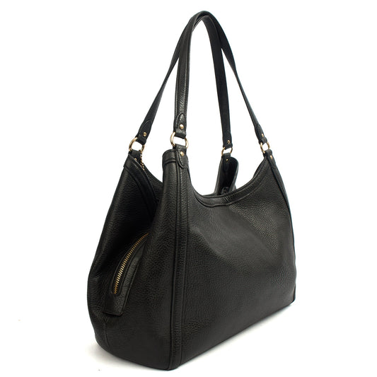 Coach Tote Kristy in Black, Leather — Side View