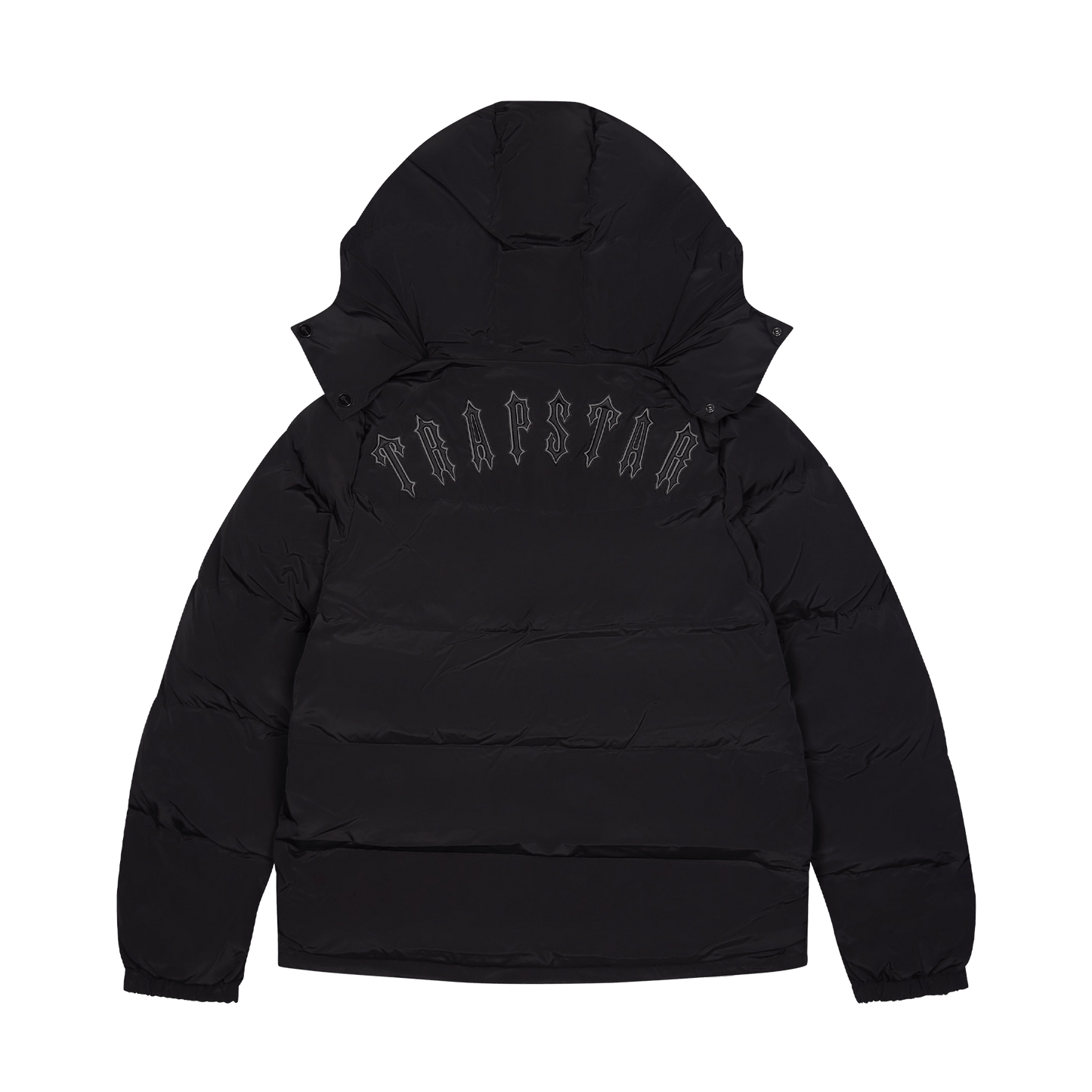 Trapstar Irongate Detachable Hooded Puffer Jacket - Blackout Edition — XXS — Side View