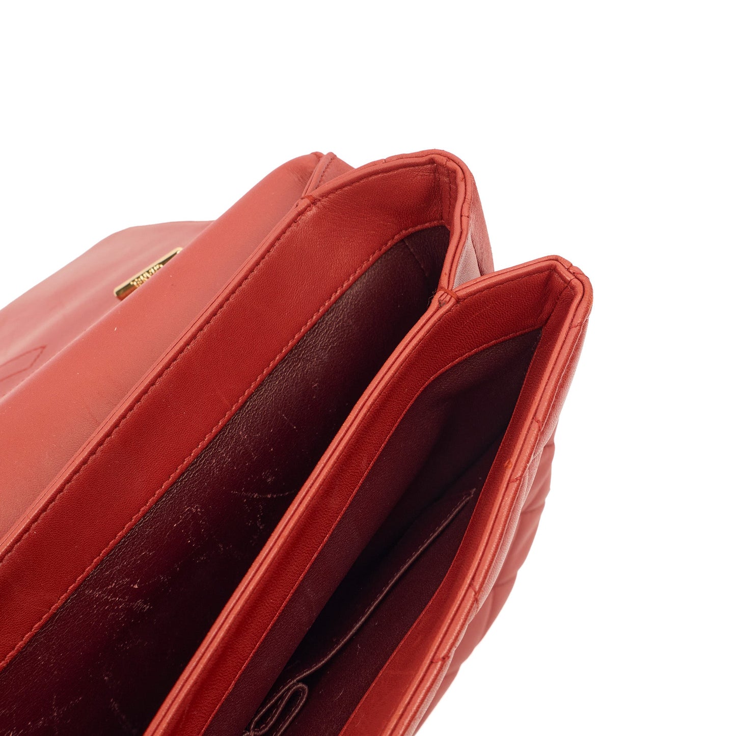 Chanel Top Handle Trendy CC in Red, Lambskin Leather — Alternate View 22
